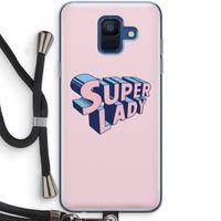 Superlady: Samsung Galaxy A6 (2018) Transparant Hoesje met koord Superlady: Samsung Galaxy A6 (2018) Transparant Hoesje met koord