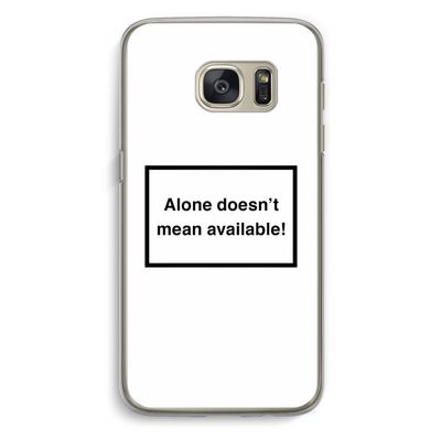 Alone: Samsung Galaxy S7 Transparant Hoesje