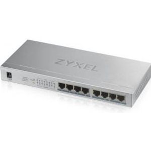 ZyXEL GS1008HP Unmanaged Gigabit Ethernet (10/100/1000) Grijs Power over Ethernet (PoE)