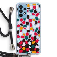 Colored Giraffe: Samsung Galaxy A52 Transparant Hoesje met koord
