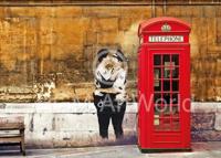 Kunstdruk Edition Street - Red Telephone Box 70x50cm Kunstdruk Edition Street - Red Telephone Box 70x50cm