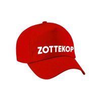 Zottekop fun pet rood voor volwassenen - thumbnail