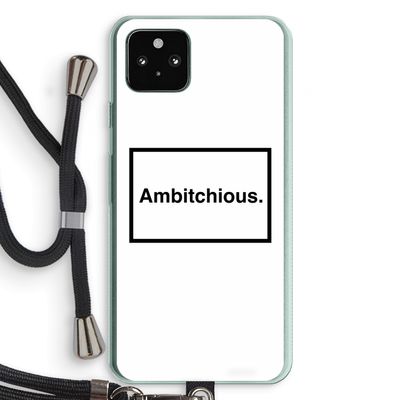 Ambitchious: Pixel 5a 5G Transparant Hoesje met koord
