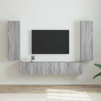 TV Wandkast 2 pcs Grijs Sonoma 30 x 31 x 100 cm Bewerkt hout
