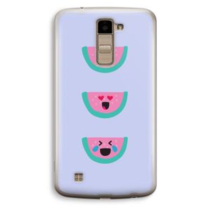 Smiley watermeloen: LG K10 (2016) Transparant Hoesje