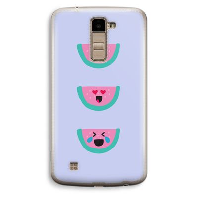 Smiley watermeloen: LG K10 (2016) Transparant Hoesje