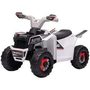 HOMCOM Elektrische Kinderquad, 2,5 km/u, Vooruit- & Achteruit, voor 18-36 Maanden, Wit