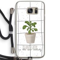 Kamerplant op vensterruit: Samsung Galaxy S7 Transparant Hoesje met koord