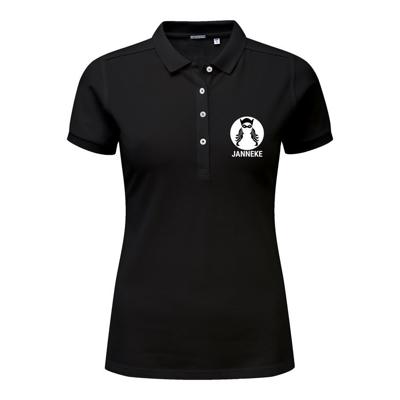Polo voor dames bedrukken - Zwart - L