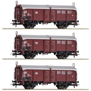 Roco 77050 H0 3-delige set schuifdakwagons van de DB