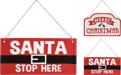 Hangbord ijzer 195mm 2ass d kerstversiering - Nampook