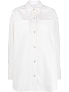 Courrèges chemise boutonnée à détail de sangle - Blanc