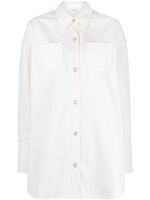 Courrèges chemise boutonnée à détail de sangle - Blanc - thumbnail