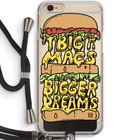 Big Macs Bigger Dreams: iPhone 6 / 6S Transparant Hoesje met koord