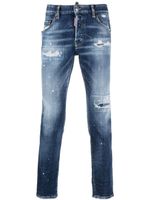 DSQUARED2 jean skinny à effet usé - Bleu