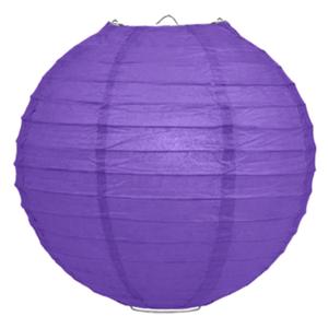 Luxe bol feest lampion - paars - dia 25 cm - papier