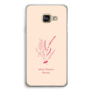 Where flowers bloom: Samsung A3 (2017) Transparant Hoesje