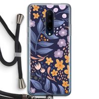 Flowers with blue leaves: OnePlus 7 Pro Transparant Hoesje met koord