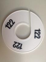 Maatring 11 cm wit/zwart 122