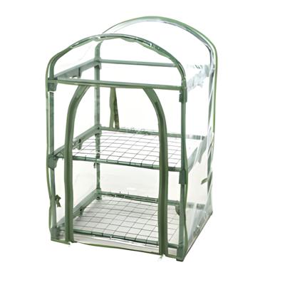 Pro Garden broeikas/kweekkas - 84 x 50 x 45 cm - staal - 2 etages - moestuin - tuinieren