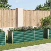 Plantenbak verhoogd 240x80x77 cm gegalvaniseerd staal groen