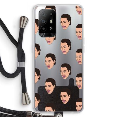 Ugly Cry Call: Oppo A94 5G Transparant Hoesje met koord