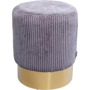 Kare Poef Cherry Grey Cord Brass 35cm