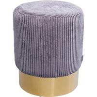 Kare Poef Cherry Grey Cord Brass 35cm