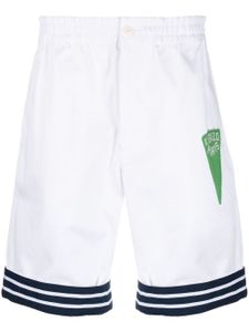 Kenzo short en coton à bords rayés - Blanc