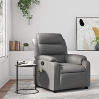 Massagestoel van grijs kunstleer