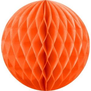 1x Papieren kerstballen oranje 10 cm kerstversiering