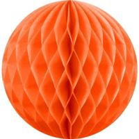 1x Papieren kerstballen oranje 10 cm kerstversiering - thumbnail