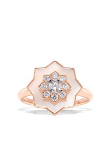 David Morris bague Astra en or rose 18ct pavée de diamants