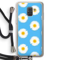 Margrietjes: Samsung Galaxy A8 (2018) Transparant Hoesje met koord