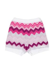 Missoni Kids short à motif zigzag - Rose