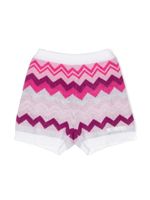 Missoni Kids short à motif zigzag - Rose