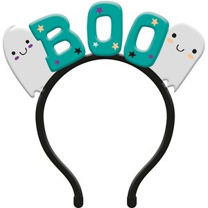 Halloween thema verkleed diadeem - one size - zwart/blauw - kinderen