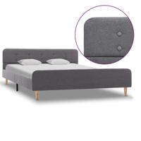 Bedframe stof lichtgrijs 140x200 cm