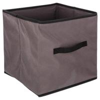 Opbergmand/kastmandje - Taupe - 31 x 31 x 31 cm - 29 liter - Vakkenkast manden - Stof