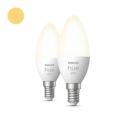 Philips Lichtbron kaarsHue - E14 - 6W - White set van 2 - 929003021102