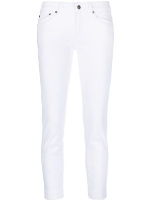 DONDUP jean court à coupe slim - Blanc