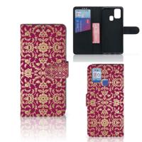 Wallet Case Samsung Galaxy M31 Barok Pink | Portemonnee hoesje