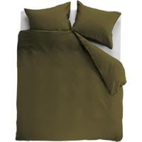 Dekbedovertrek Cotton Uni Olive Green 240x200/220