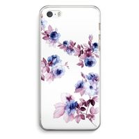Waterverf bloemen: iPhone 5 / 5S / SE Transparant Hoesje