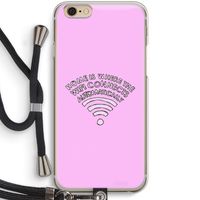 Home Is Where The Wifi Is: iPhone 6 / 6S Transparant Hoesje met koord