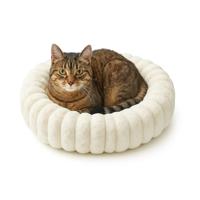 Pecco Ronde mand voor hond en kat - 40 cm - Wit rib