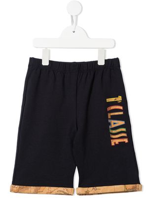 Alviero Martini Kids short 1st Class à imprimé graphique - Bleu
