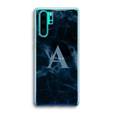 Midnight Marble: Huawei P30 Pro Transparant Hoesje
