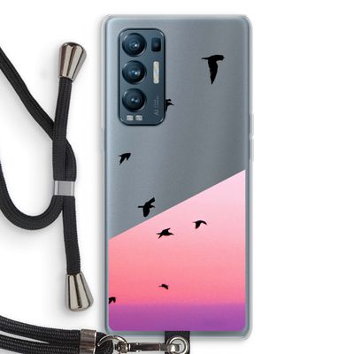 Fly away: Oppo Find X3 Neo Transparant Hoesje met koord