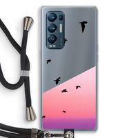 Fly away: Oppo Find X3 Neo Transparant Hoesje met koord